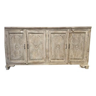 Rustic Sunburst Sideboard For Sale