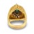Vintage Emerald Diamond 18k Yellow Gold Ring, Size 7.75 For Sale In Los Angeles - Image 6 of 6
