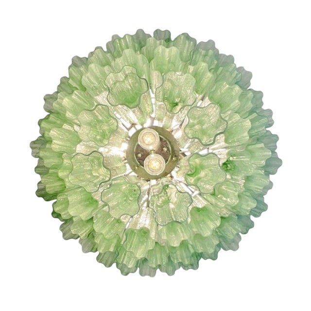 Green Murano Glass Waterfall Chandelier from Justfurnituress SRL For Sale - Image 10 of 18