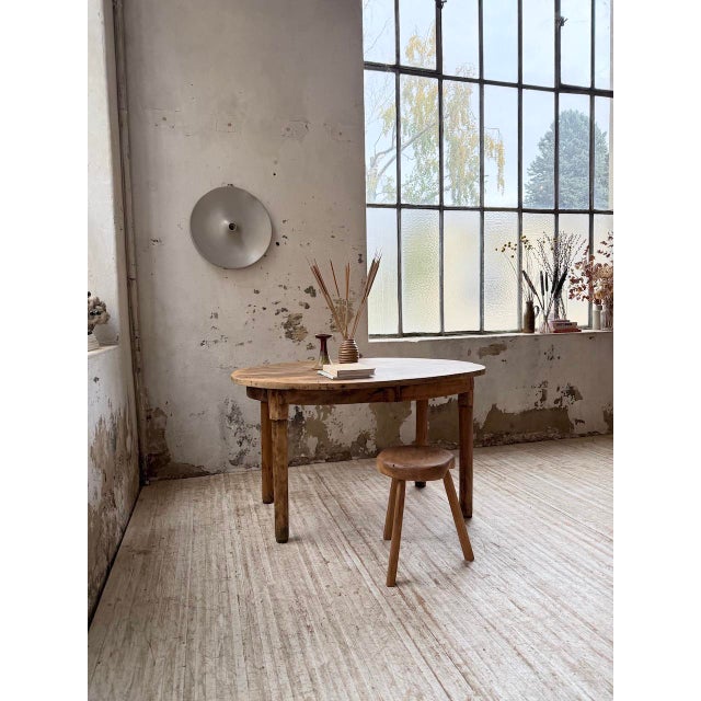 1950s Oval Walnut Farmhouse Table, 1950s For Sale - Image 5 of 18