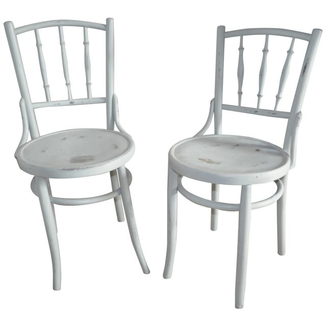 Set of Grey Bistro Chairs from Lichtig, 1900s For Sale - Image 14 of 14