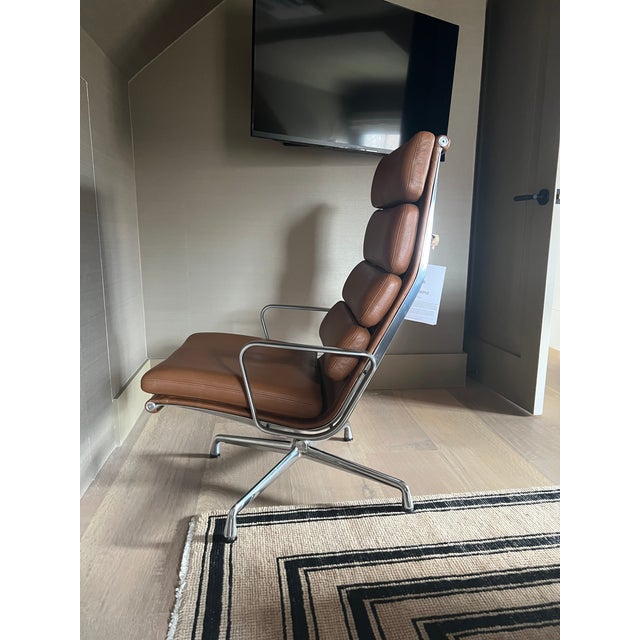 Eames Soft Pad Lounge Chair With Custom Leather Chairish