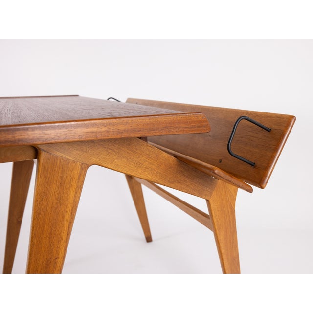 Vintage Desk in Oak by Marcel Gascoin, 1940s For Sale - Image 9 of 13