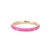 ​Candy Pink Enamel Diamond Ring Size 6.5 14k Yellow Gold Stacking Band Jewelry For Sale - Image 4 of 6