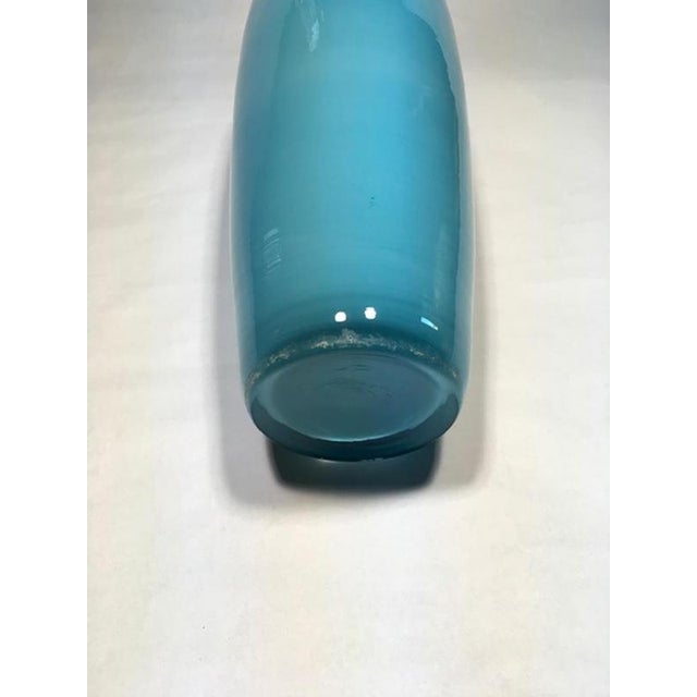 1990s Italian Postmodern Design Murano Glass Light Blue Vase, 1990s For Sale - Image 5 of 18