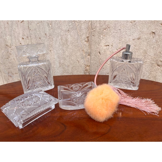 Inlaid Crystal Perfume Bottles, 1890s, Set of 3 For Sale - Image 5 of 9