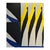 Contemporary Emmanuel Araujo "Aviero" Contemporary Blue, Yellow & Black Geometric Hard-Edge Abstract Painting, 2018 For Sale - Image 3 of 10