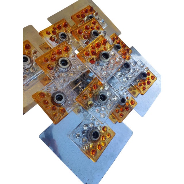 AVMazzega Vintage Ceiling Lights by Toni Zuccheri for Mazzega, 1970, Set of 2 For Sale - Image 4 of 18