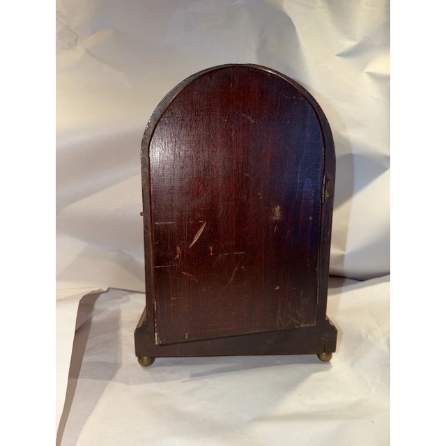 Brown Antique English/German Beehive Style Mantel Clock For Sale - Image 8 of 10