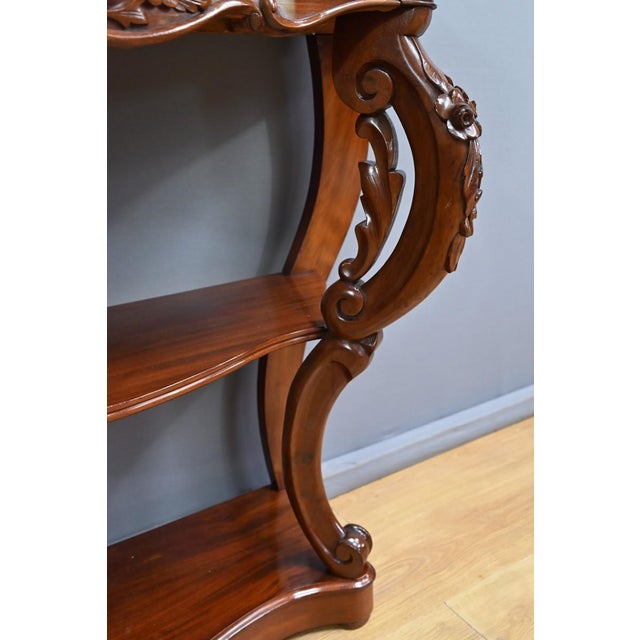 Napoleon III Mahogany Console Table For Sale - Image 15 of 18