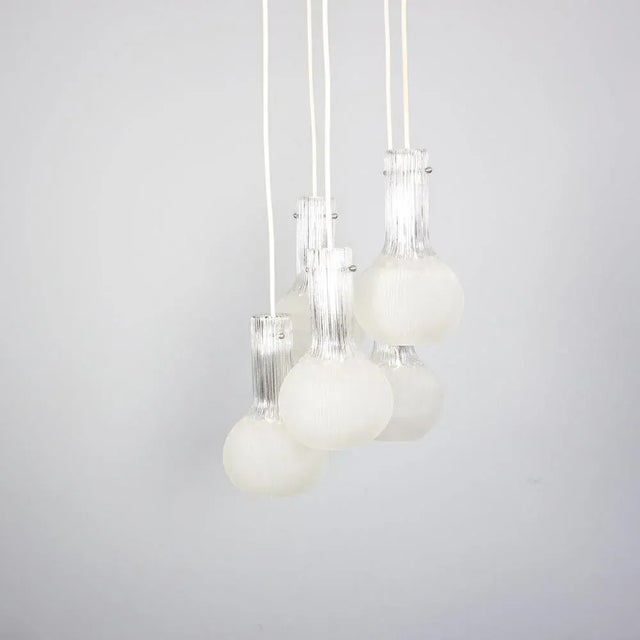 5-Light Battuto Effect Cascade Ceiling Lamp from Limburg, 1970s For Sale - Image 3 of 11