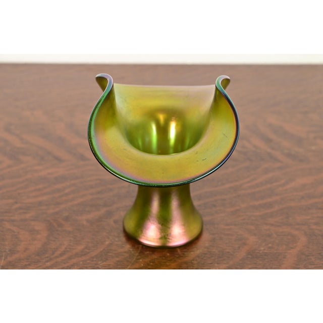 Loetz Loetz Art Nouveau Creta Glatt Iridescent Art Glass Vase, Circa 1900 For Sale - Image 4 of 11