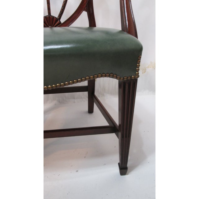 Set of 8 Vintage Shield-Back Mahogany Dining Chairs by Charak For Sale - Image 10 of 12