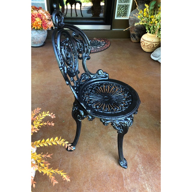 Early 20th Century French Victorian Cast Iron Garden Chair by Atlanta