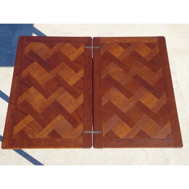 Louis XV Oak Folding Table, 1950s For Sale - Image 4 of 18