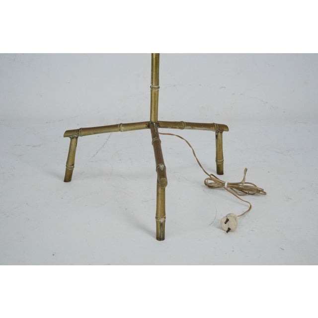 Mid-Century Modern Mid-Century Italian Brass Faux Bamboo Floor Lamp, 1960s For Sale - Image 3 of 11