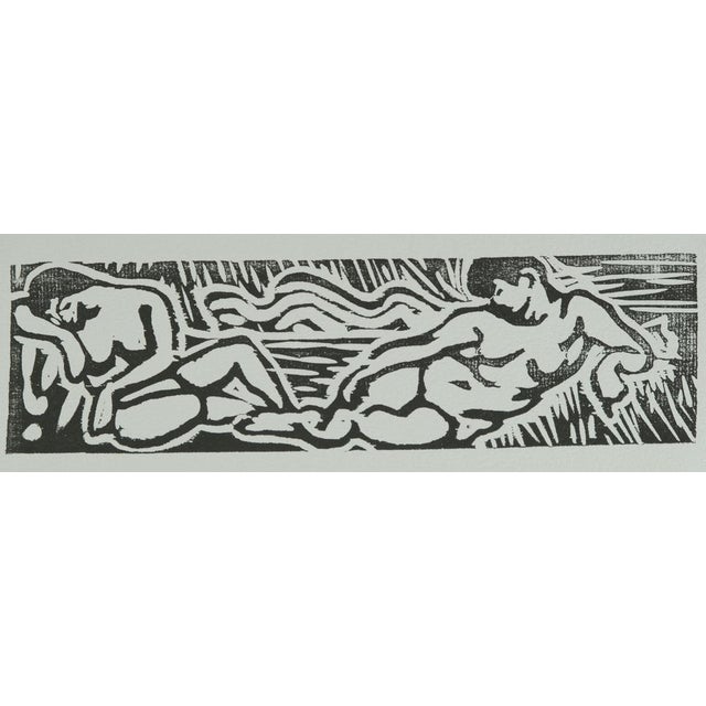 André Derain (1880-1954) (after) Reclining Nudes by the Water Black and white woodcut On wove paper, 38 x 28 cm (approx....