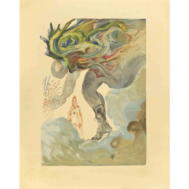 Salvador Dalí, Vanni Fucci's Prophecy, Woodcut, 1963 For Sale - Image 4 of 4