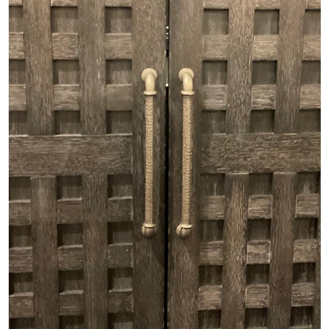 Modern Klausner Modern Cerused Black Oak Finished Bar Cabinet For Sale - Image 3 of 10