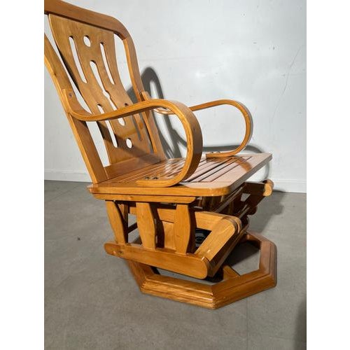 Vintage American Wooden Rocking Chair For Sale - Image 3 of 6