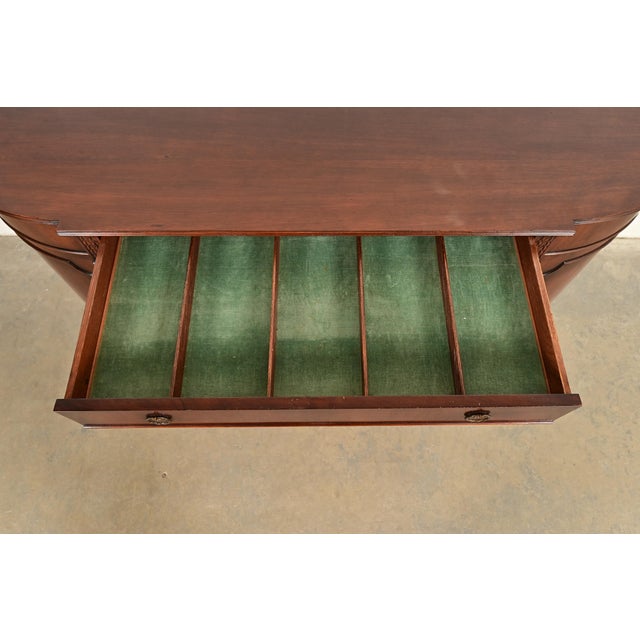 Wood Charak Furniture Georgian Mahogany Sideboard Buffet or Bar Cabinet, 1940s For Sale - Image 7 of 18
