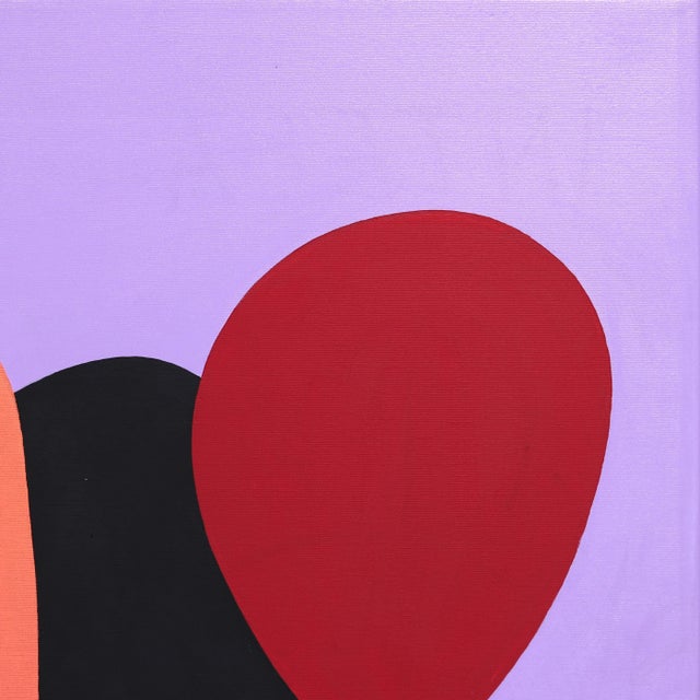 Abstract Intesa 4 - Abstract Vibrant Colorful Geometric Art on Canvas Original Artwork by Federico Pinto Schmid For Sale - Image 3 of 9