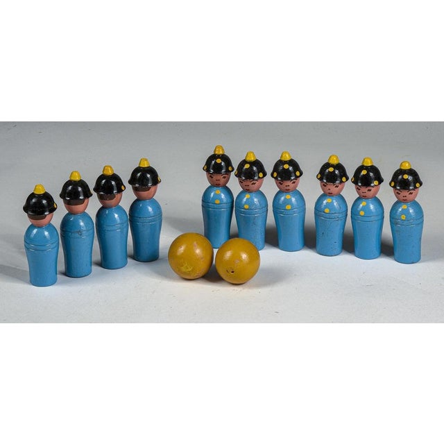Black Wooden Toy Bowling Game from Gurman Matelica, Italy, 1940s, Set of 12 For Sale - Image 8 of 9