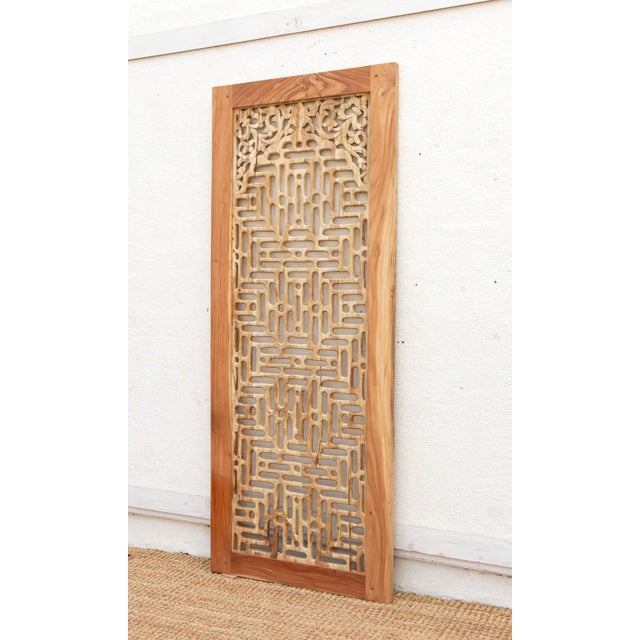 Bleached Reclaimed Wood Lattice Portal Door For Sale In Los Angeles - Image 6 of 7