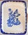 Antique Staffordshire Ironstone Blue Rose Floral Lidded Cheese Keeper Dome For Sale - Image 6 of 12