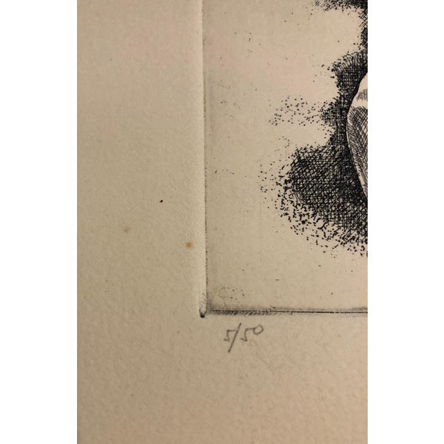 Shlomo ZafrirIsraeli Modernist Surrealist Etching Cut Pear For Sale - Image 4 of 4