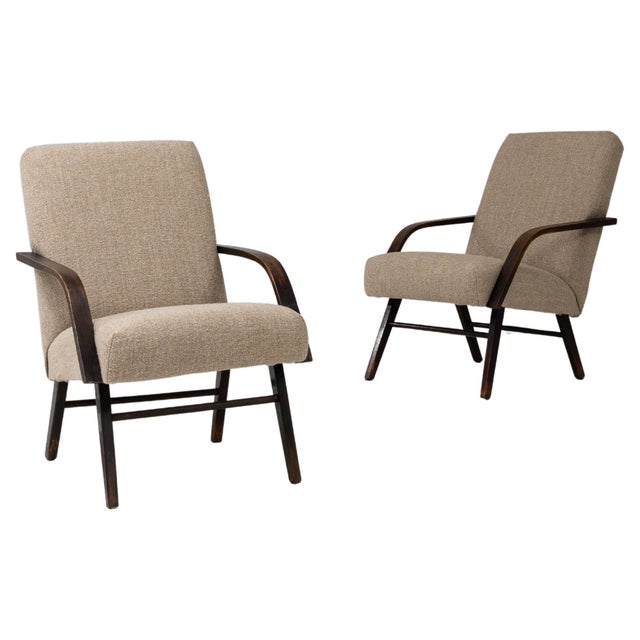 1960s Czech Upholstered Armchairs - A Pair For Sale - Image 15 of 18