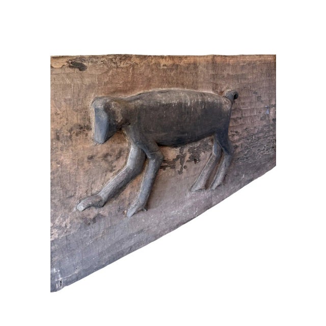 Wood Striking Mentawai Tribal Door Panel Bilou Gibbon Carving C. 1900 For Sale - Image 7 of 11