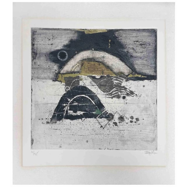 Untitled is an artwork realized by Johnny Friedlaender, 1970s. Etching on wove paper. Signed and numbered. Edition of 135...