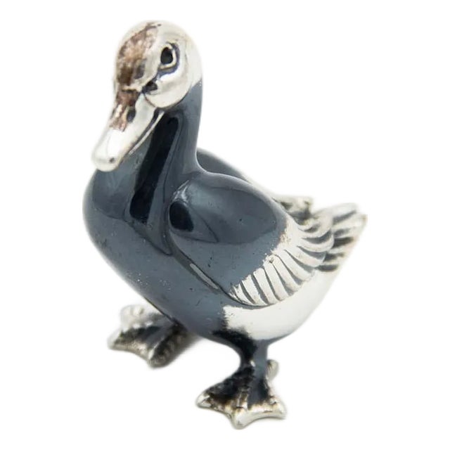 Miniature Duck in Nickel Silver For Sale