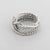 David Yurman Sterling Silver & Diamond Crossover X Ring For Sale - Image 11 of 15
