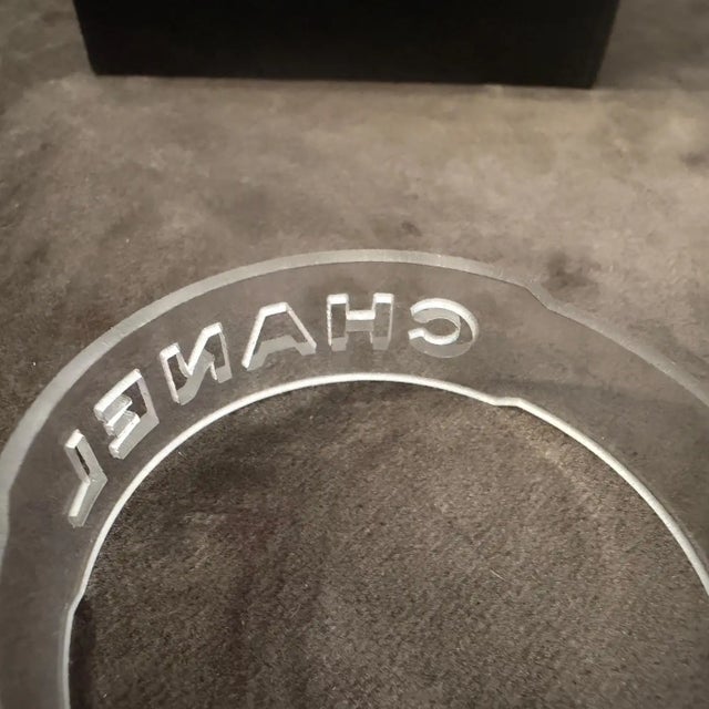 A Post-Modern 21st Century Plastic and Metal Logo Bracelet by Chanel For Sale - Image 15 of 15