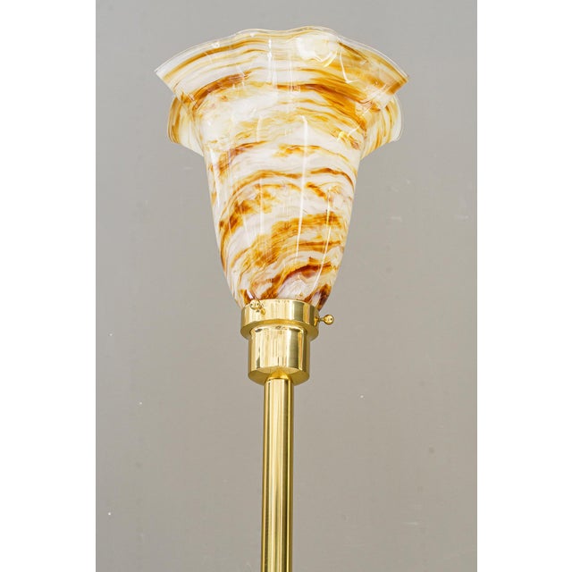 1920s Art Deco Floor Lamp with Glass Shade, 1920s For Sale - Image 5 of 18