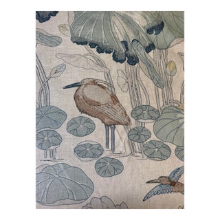 Lee Jofa/Gp & J Baker Nympheus Twill Frost/Sea Fabric 1 1/2 Yards For Sale