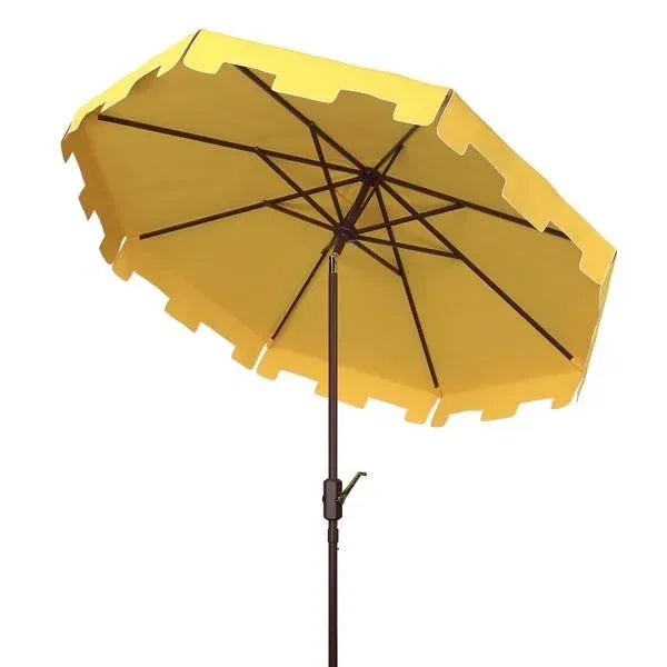 Contemporary Outdoor Zimmerman 11ft Round Market Umbrella - Yellow For Sale - Image 3 of 5
