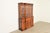 Baker Furniture Company Baker Furniture Style Regency Flame Mahogany Lighted Breakfront Bookcase Cabinet With Drop Front Secretary Desk, Circa 1940s For Sale - Image 4 of 16