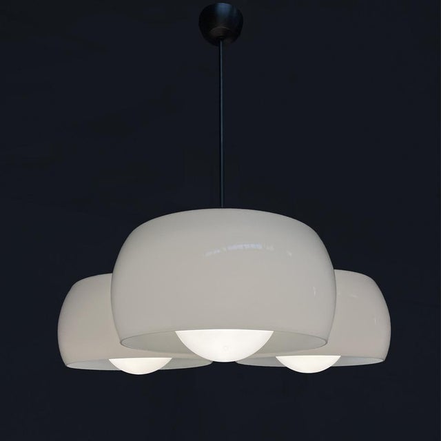 Italian mid-century modern chandelier Triclinio Magistretti Artemide, 1970s Ceiling lamp or chandelier model Triclinio...