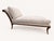 Vintage Walnut Klismos Chaise Lounge in Textured Cream Upholstery For Sale - Image 4 of 8