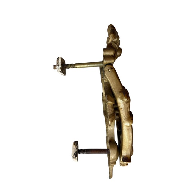 Mid-Century Modern Antique Original Patina Ornate Door Knocker For Sale - Image 3 of 9