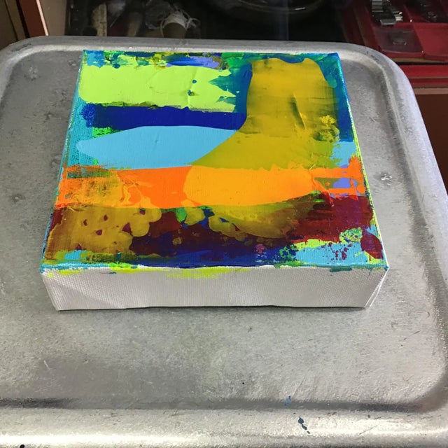 Contemporary “Encounter” Contemporary Abstract Colorfield Painting For Sale - Image 3 of 4