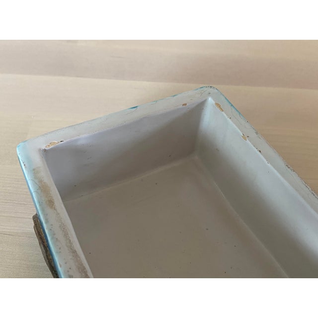 Ceramic 1950s Ugo Zaccagnini Mid-Century Modern Blue Ceramic Pottery Box For Sale - Image 7 of 13