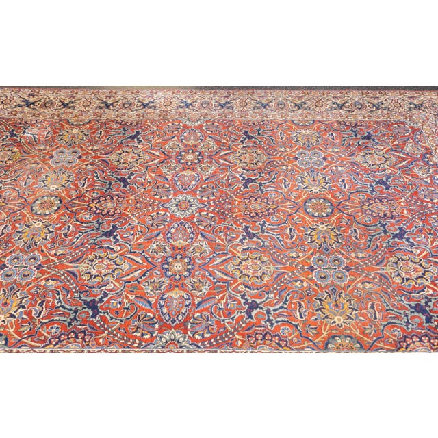 Early 20th Century Antique Persian Isfahan Rug 9'0" X 12'0" For Sale - Image 5 of 12