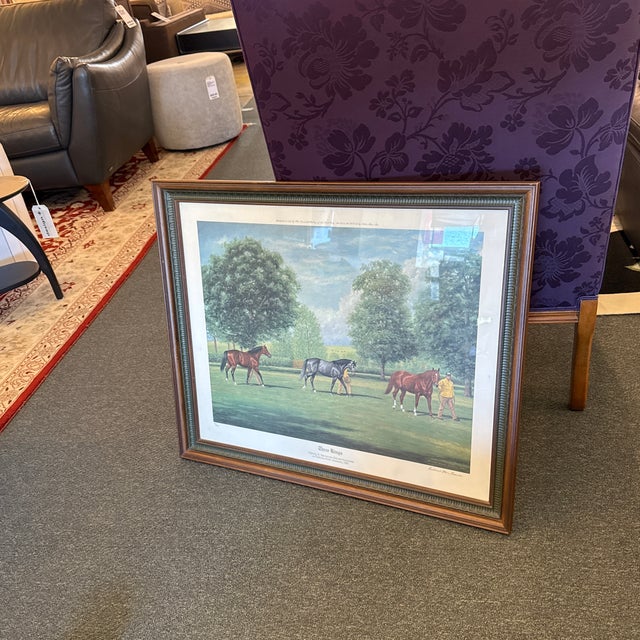 Richard Stone Reeves Three Kings: Nijinsky Ii, Spectacular Bid & Secretariat Lithograph, Framed For Sale - Image 10 of 12