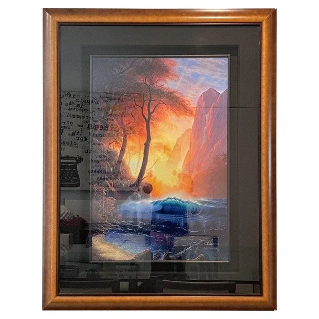 1990s "The Illumination" Contemporary Tonalist Landscape Numbered Lithograph by Christian Lassen, Framed For Sale - Image 13 of 13