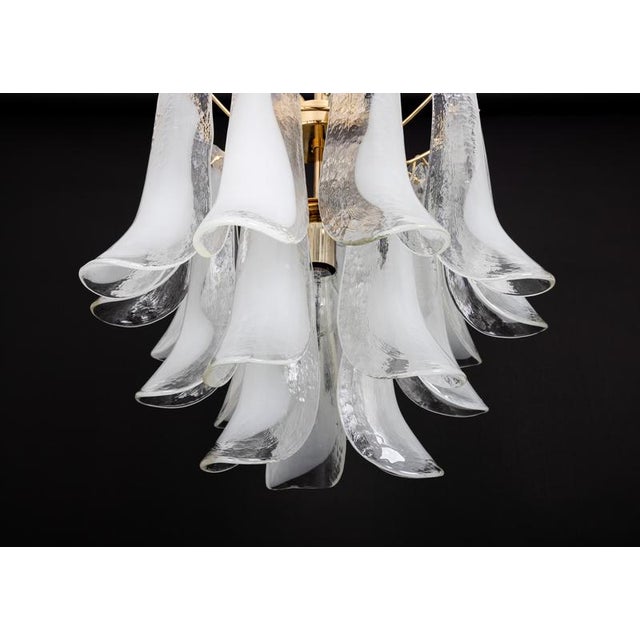 Large Murano Glass Petals Chandelier, 1980s For Sale - Image 17 of 18