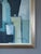 Paint Mid-Century Modern 'Bottles in Blue Geometry' Vintage Swedish Cubist Still Life Oil Painting, Framed For Sale - Image 7 of 13